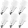 Luxrite A21 LED Light Bulbs 22W (150W Equivalent) 2550LM 3000K Soft White Dimmable E26 Base 6-Pack LR21451-6PK